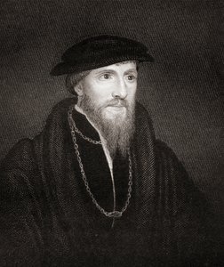 Portret van Sir Anthony Denny, uit Lodges British Portraits, 1823