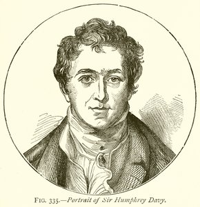 Portret van Sir Humphrey Davy door English School
