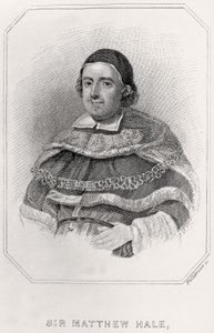Portret van Sir Mathew Hale, 1835 door English School