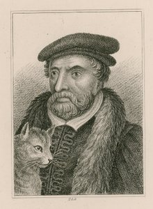 Portret van Sir Richard Whittington en kat, ook bekend als Dick Whittington, burgemeester van Londen