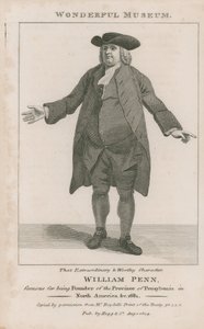 Portret van William Penn door English School