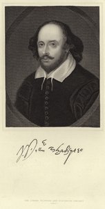 Portret van William Shakespeare door English School