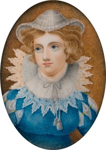 Portret van een dame, vermoedelijk Mary Queen of Scots door English School