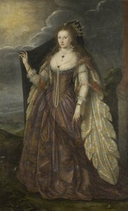 Portret van een dame door English School