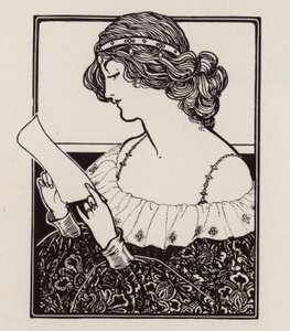 Portret van een vrouw die een brief leest door English School