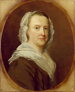 Portret van een Onbekende Vrouw, midden 18e eeuw door English School