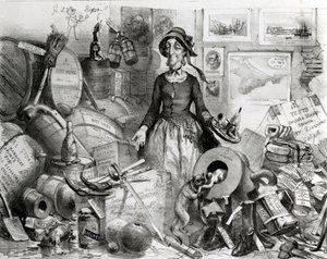 Portret van de beroemde Mis(s)-Management respectvol opgedragen aan haar bewonderaars, 1855 door English School