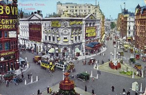 Ansichtkaart van Piccadilly Circus ca. 1928