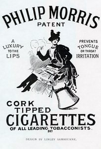 Poster voor Philip Morris Sigaretten, ontworpen door Linsay Sambourne, 1896