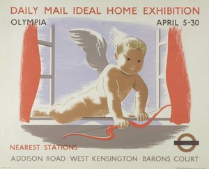 Poster voor de Daily Mail Ideal Home Exhibition in Kensington Olympia, Londen, 1938