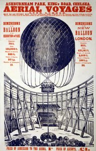 Poster ter Promotie van "Luchtvaarten over Londen" door English School
