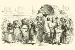 Pluimveeverkopers in Parijs, oktober 1870 door English School