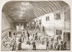 Prices Patent Candle Companys Works, No.1: De verspreidings- en strookafdeling, uit The Illustrated London News