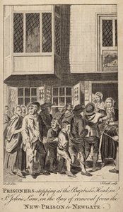 Gevangenen stoppen bij het Baptists Head in St Johns Lane door English School