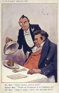Pro-vrije-handelsansichtkaart (kleurenlitho)
