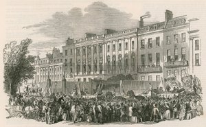 Processie van de London Temperance League in Lincolns Inn Fields, Londen