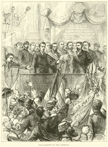 Proclamatie van de Commune, maart 1871 door English School