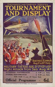 Programma voor het Portsmouth and Combined Services Tournament and Display, Southsea Common, Portsmouth, Hampshire