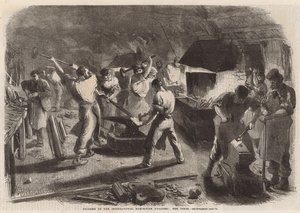Voortgang van het Internationale Tentoonstellingsgebouw: De smederij