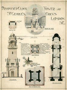 Voorgestelde klokkentoren bij St George