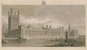 Voorgestelde nieuwe Houses of Parliament, naar het ontwerp van Charles Barry door English School
