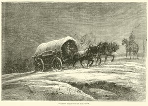 Pruisische veldpost in de sneeuw, oktober 1870