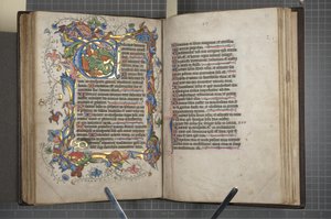Psalter met Sarum gebruikskalender, Fol 72 verso fol 73 recto, ca. 1425-75