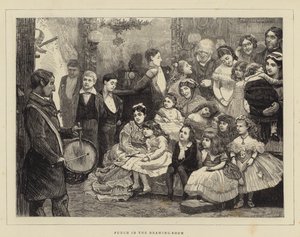 Punch in de salon (gravure) door English School