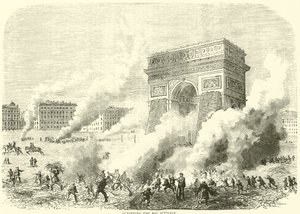 Reiniging van de Arc de Triomphe, maart 1871