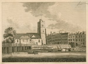 Putney Bridge en Kerk, Londen