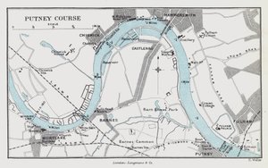 Putney Cursus (gekleurde gravure)