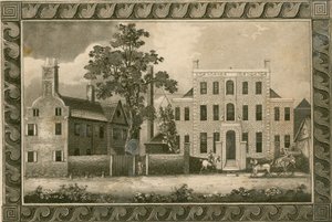Putney School, Londen; gravures gedateerd 1805 door W Harding en ondertekend door de Rev William Carmalt door English School