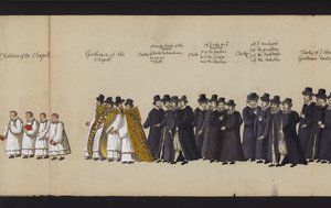 Begrafenisstoet van Koningin Elizabeth I door English School
