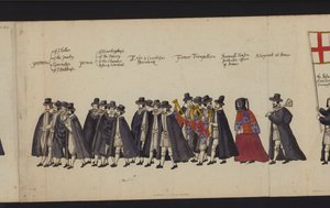 Begrafenisstoet van Koningin Elizabeth I door English School