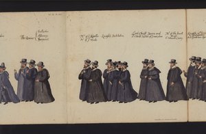 Begrafenisstoet van Koningin Elizabeth I door English School