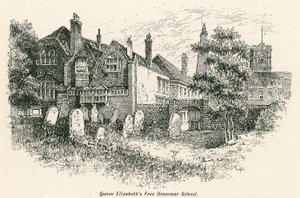 Queen Elizabeths Vrije Grammatica School, St Saviours, Southwark door English School