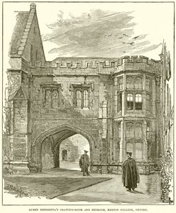 Queen Henriettas tekenkamer en slaapkamer, Merton College, Oxford door English School
