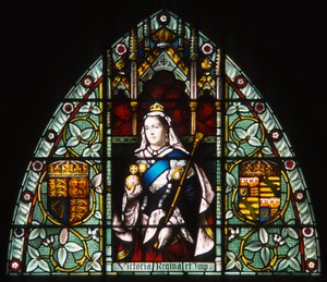 Koningin Victoria, ca. 1873 door English School