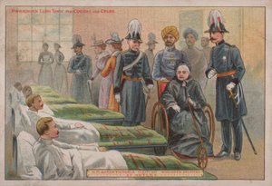 Koningin Victoria bezoekt gewonde Britse soldaten in Netley Hospital, Hampshire, 1898