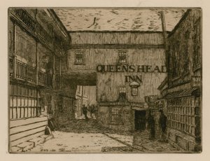 Queens Head, Southwark door English School