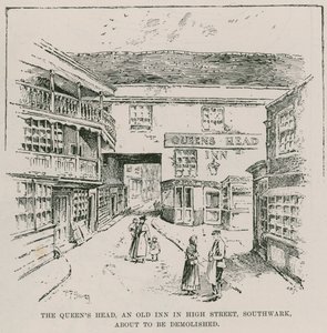 Queens Head, Southwark door English School