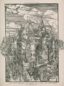 RIBA Soane Medaillon prijsontwerp 1882 - Een West End clubhuis door A Beresford Pite door English School