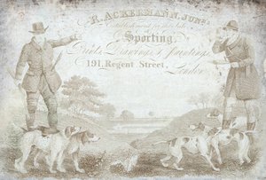 R Ackermann, Junior, 191 Regent Street, handelskaart door English School