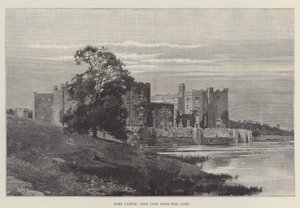 Raby Castle, Zijaanzicht vanaf het Meer door English School