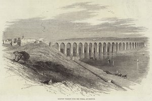 Spoorwegviaduct over de Tweed, bij Berwick door English School