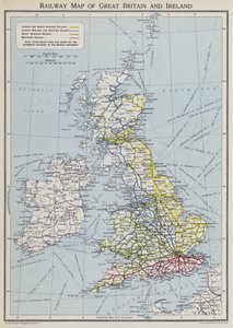 Spoorkaart van Groot-Brittannië en Ierland door English School
