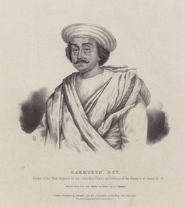 Ram Mohan Roy, Indiase filosoof, hervormer en oprichter van de Brahmo Sabha beweging door English School