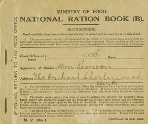 Rantsoenboek voor William Pearson, Chorleywood, Hertfordshire, 1919 door English School