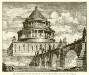 Herbouw van het Mausoleum van Hadrianus, nu het kasteel van Sint Angelo door English School