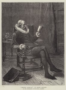Lezen van Rabelais (gravure)